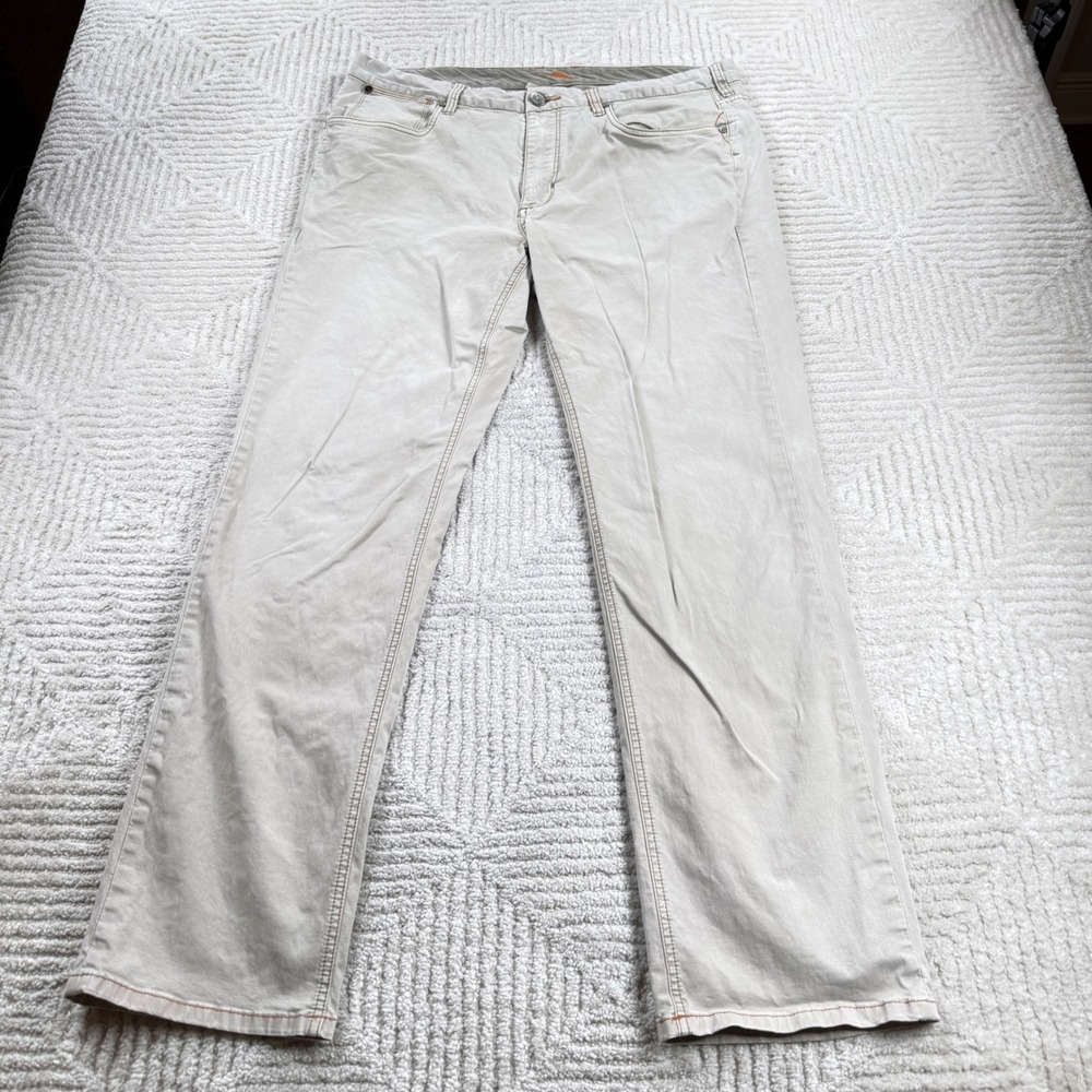 Tommy Bahama Authentic Pants Mens 36x32 Tan Straight Leg Casual Coastal Chino